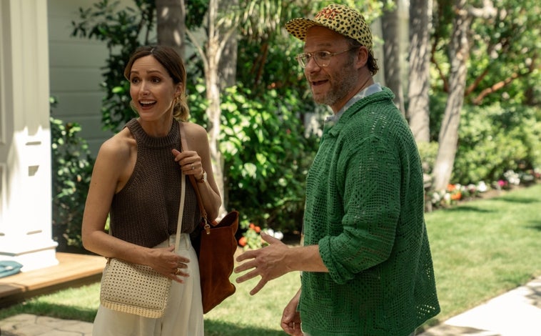 Imagen principal - Rose Byrne y Seth Rogen en 'Platónico', Cliff Curtis en 'El gran guerrero' y 'Amanda Knox: Una historia retorcida'