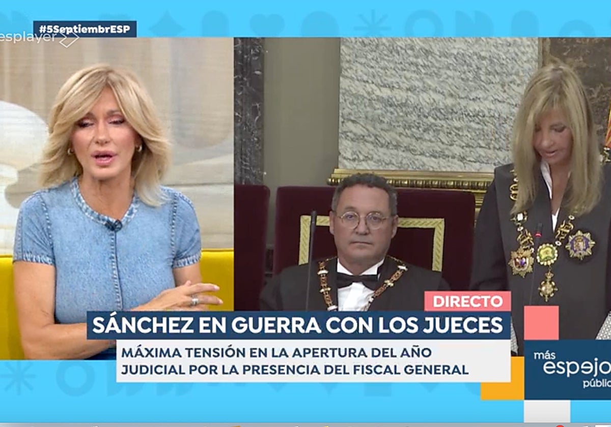 Susanna Griso, presentadora de 'Espejo Público', no se ha mordido la lengua en dejar un 'recado' a la presidenta del Supremo.