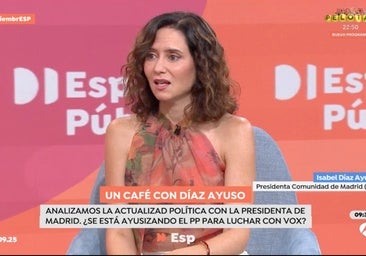 Ayuso 'raja' sin morderse la lengua de TVE y pone en aprietos a Susanna Griso con su 'dardo' a Gonzalo Miró