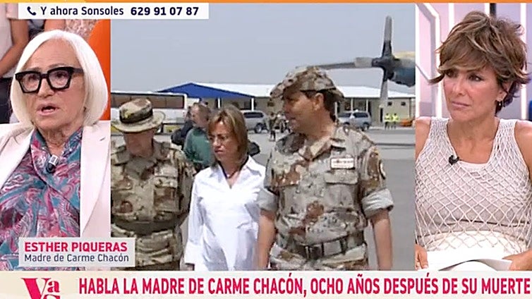La madre de Carmen Chacón, Esther Piqueras, conmueve al recordar cómo falleció la que fue ministra de Defensa