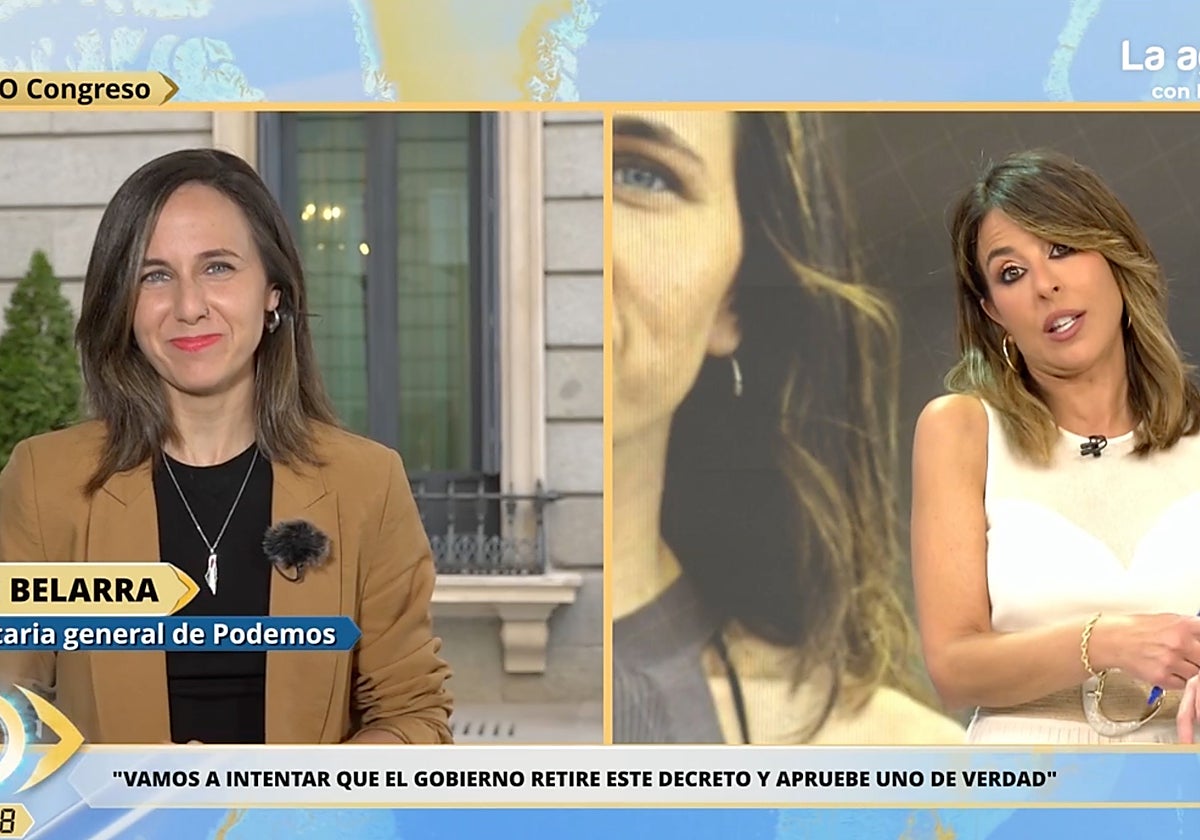 Ana Terradillos le ha cantado las cuarenta a Ione Belarra ante las cámaras de 'La mirada crítica'.