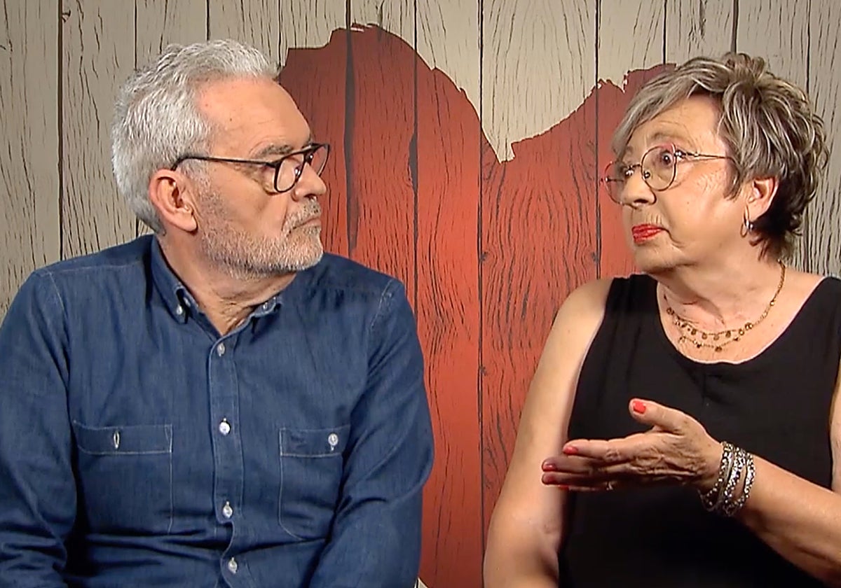 Abraham y Concha en 'First Dates'