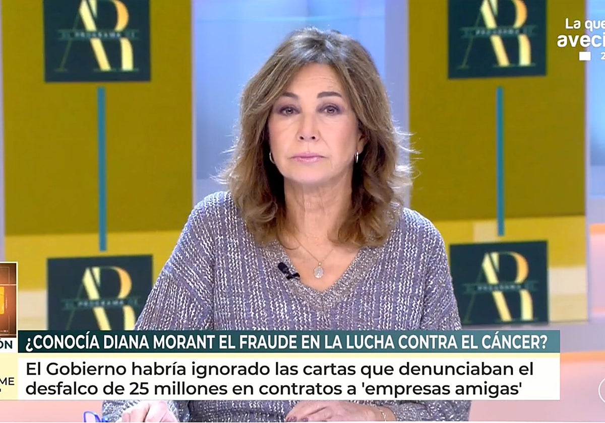 Ana Rosa Quintana, presentadora de 'El programa de Ana Rosa', no se ha cortado a la hora de pronunciarse sobre el fraude en la lucha contra el cáncer.