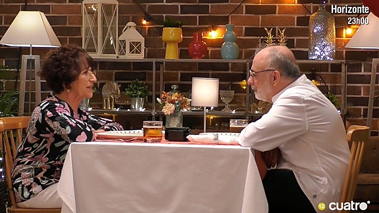 Isabel y Paco en 'First Dates'