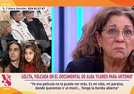 Las lágrimas de Lolita Flores al hablar del documental sobre su hermano Antonio: «Es mi vida, mi paraíso»