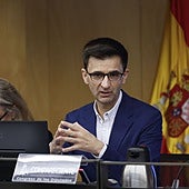 José Pablo López, presidente de RTVE, durante una comparecencia