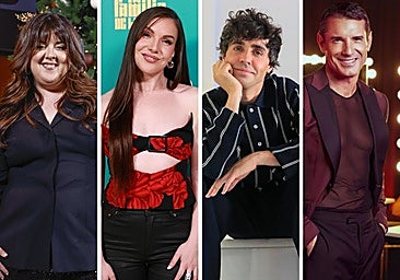 Lalachus, Inés Hernand, Javier Ambrossi y Jesús Vázquez, presentadores del Benidorm Fest