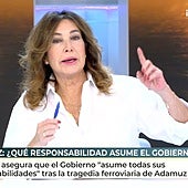 Ana Rosa, contundente con Sánchez tras sus últimas palabras del accidente ferroviario: «Tiene que dimitir»