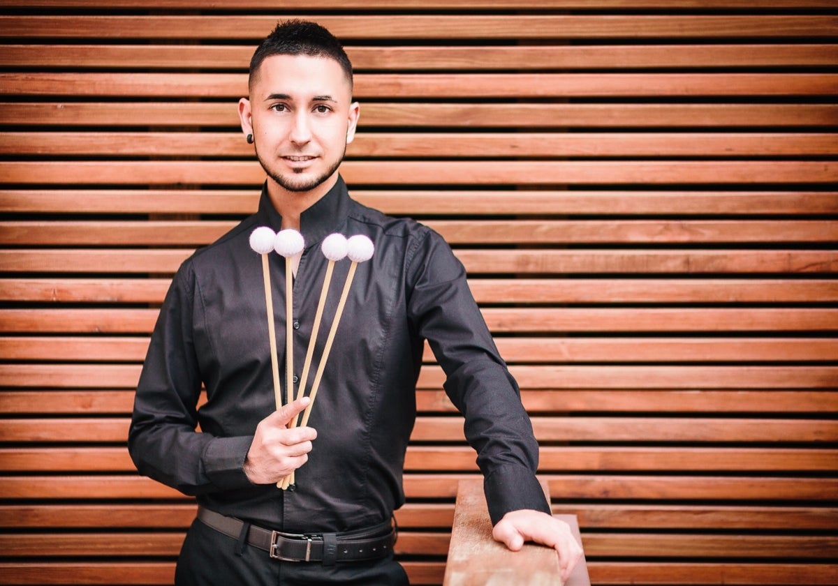 Conrado Moya, intérprete de la marimba