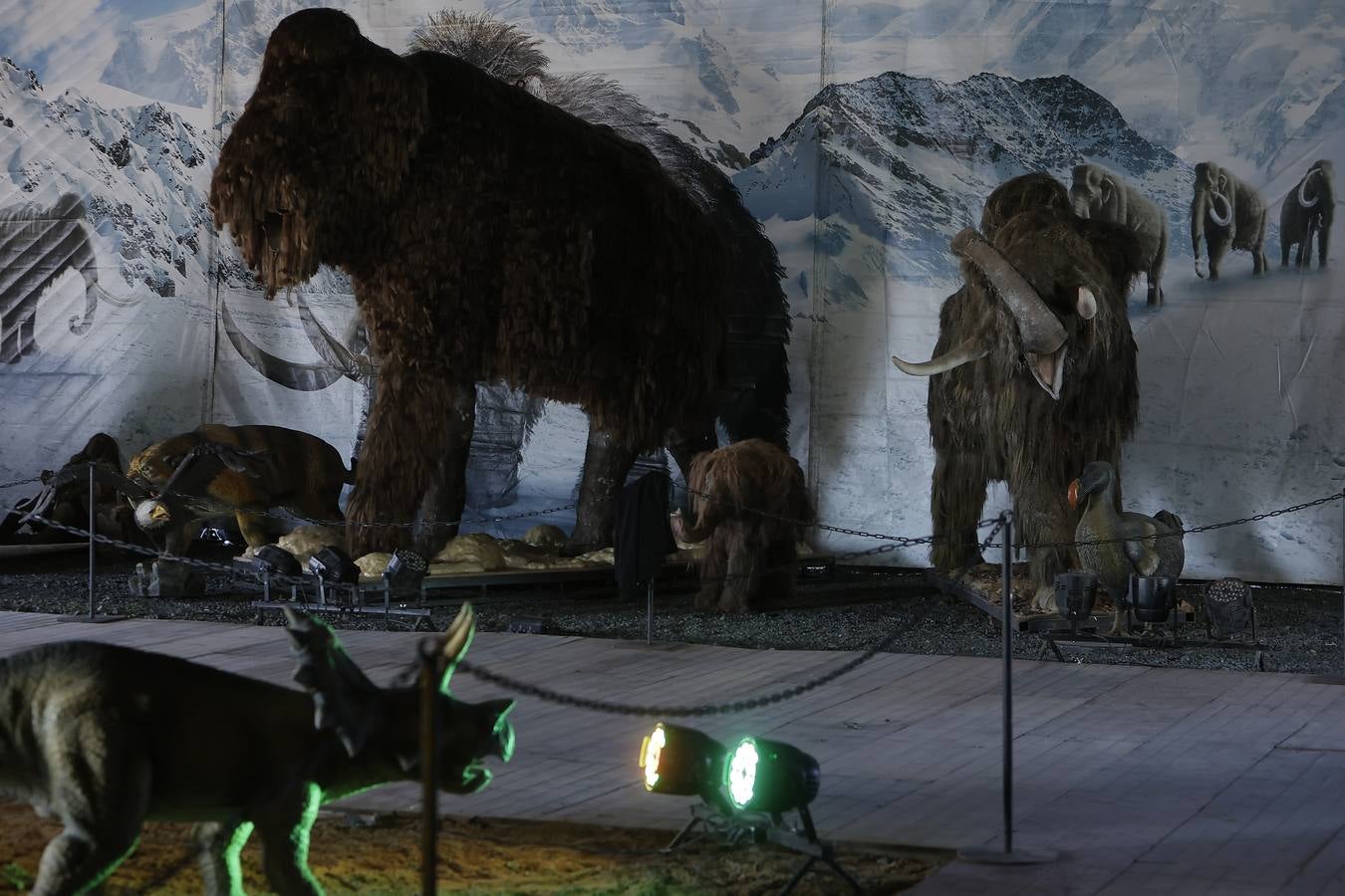 Las figuras a tamaño real y con gran realismo hacen al visitante adentrarse en el mundo de los dinosaurios