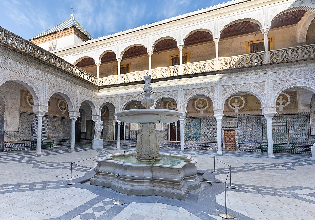 El patio es uno de los lugares más emblemáticos de la Casa Pilatos de Sevilla