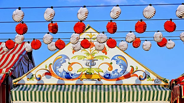 Fotografía de una caseta de la feria