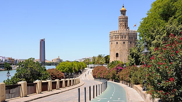 Dársena del río Guadalquivir