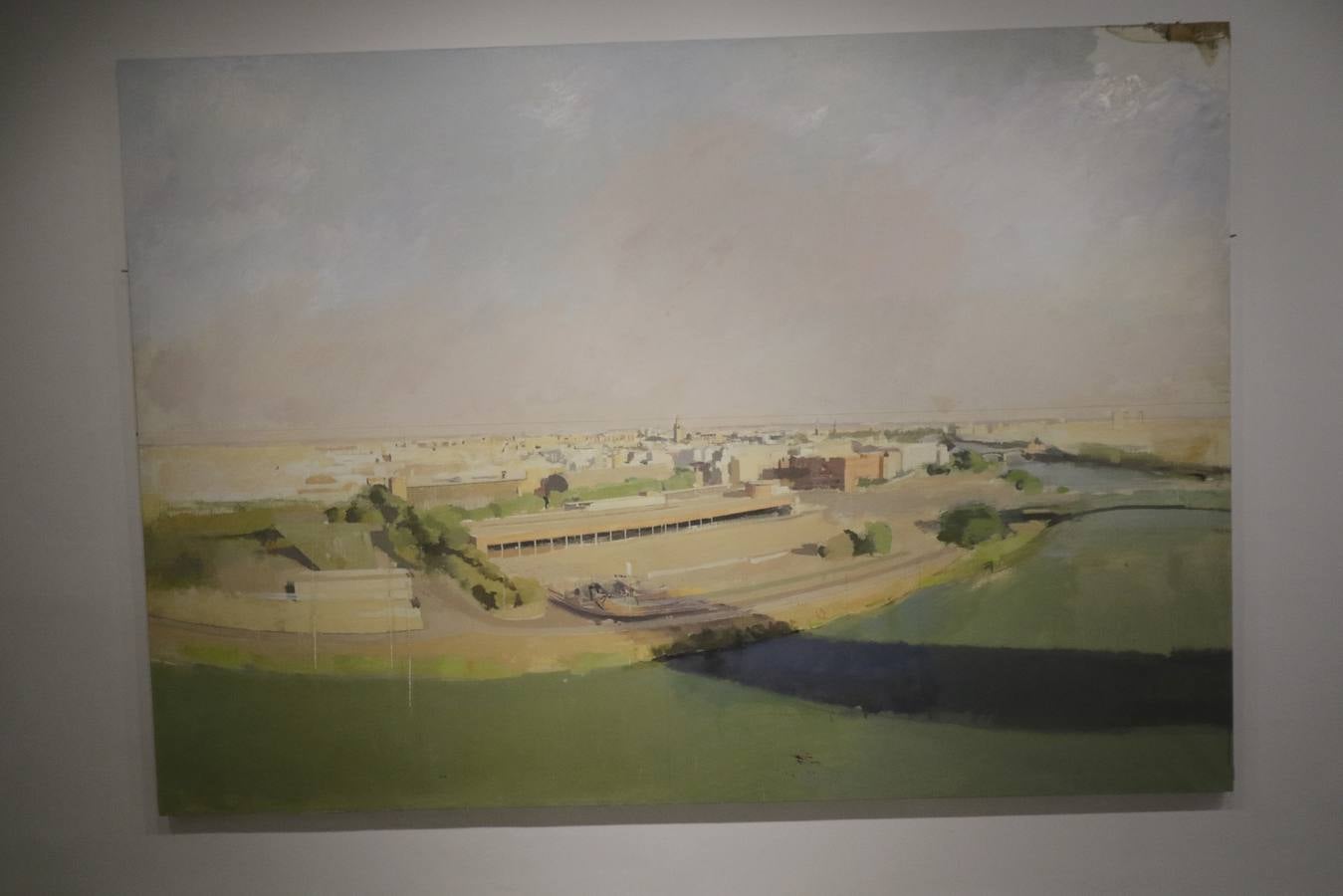 Momento en el que Antonio López inaugura la exposición 'Arquitecturas en proceso'