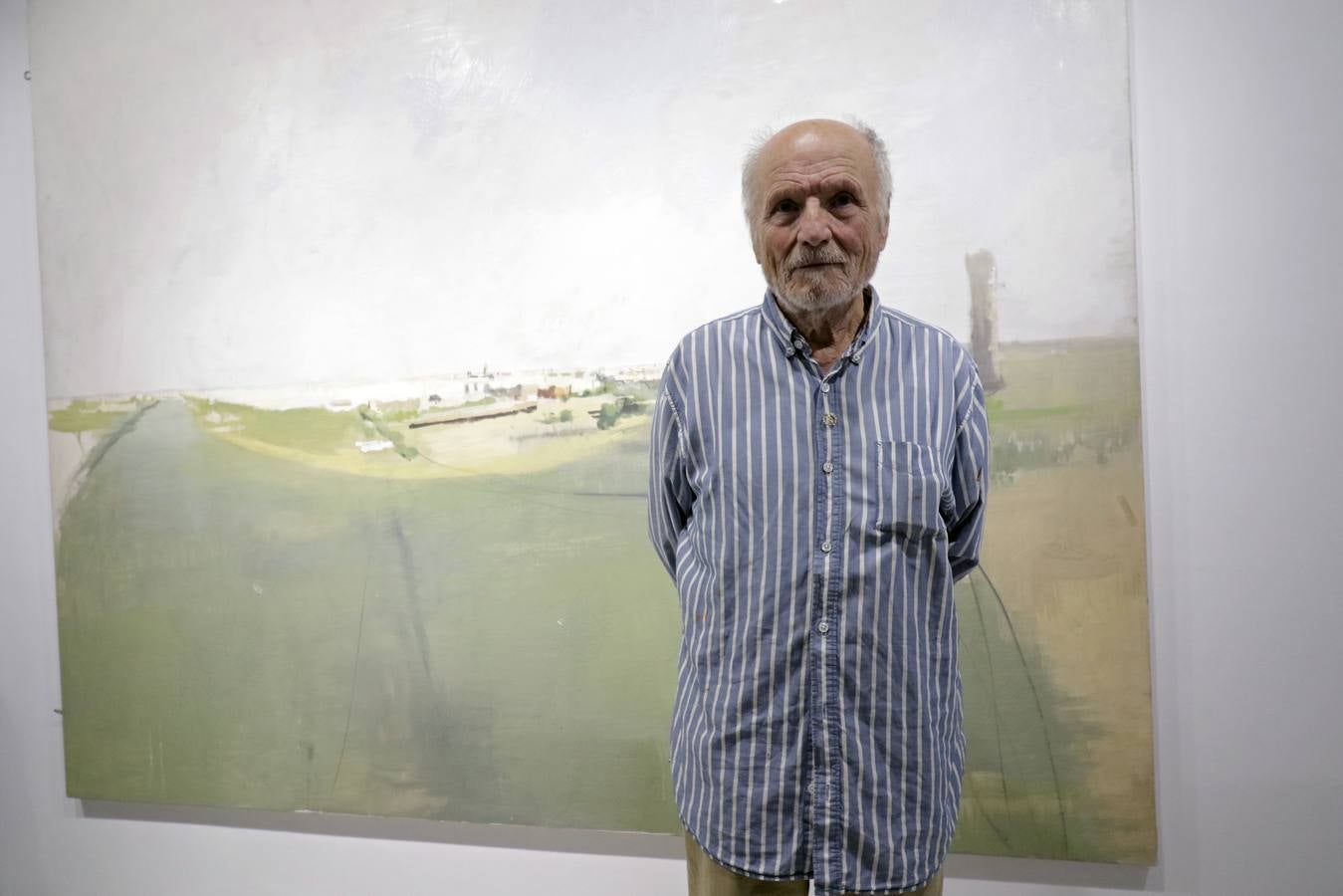 Momento en el que Antonio López inaugura la exposición 'Arquitecturas en proceso'