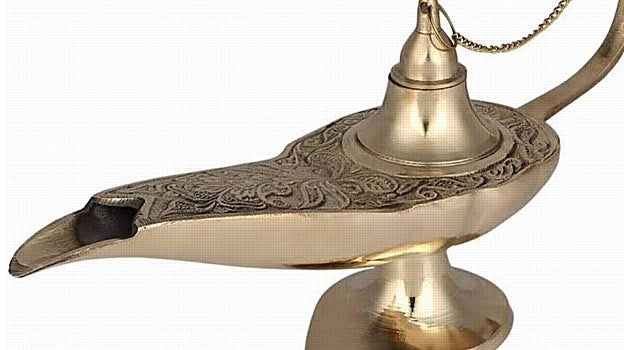 Lámpara de bronce y latón