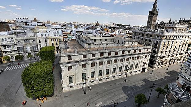 Vista aérea del Banco de España