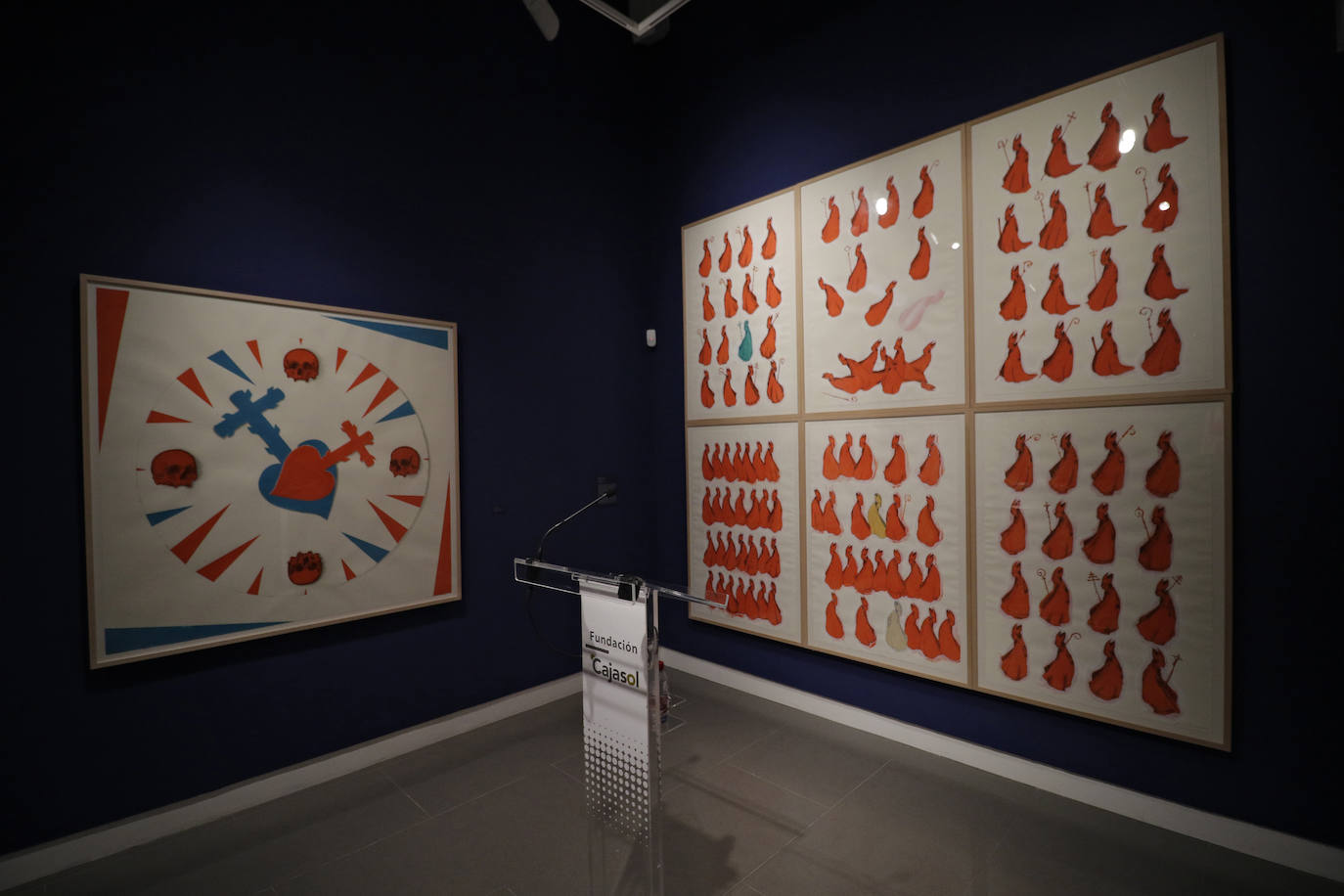 La inauguración de la exposición 'Vanidades', del artista sevillano Ricardo Suárez