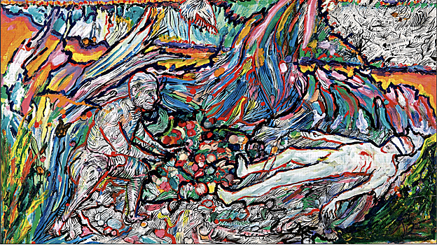 Una de las obras de Luis Felipe Noé expuestas en 'Archivos Activos'