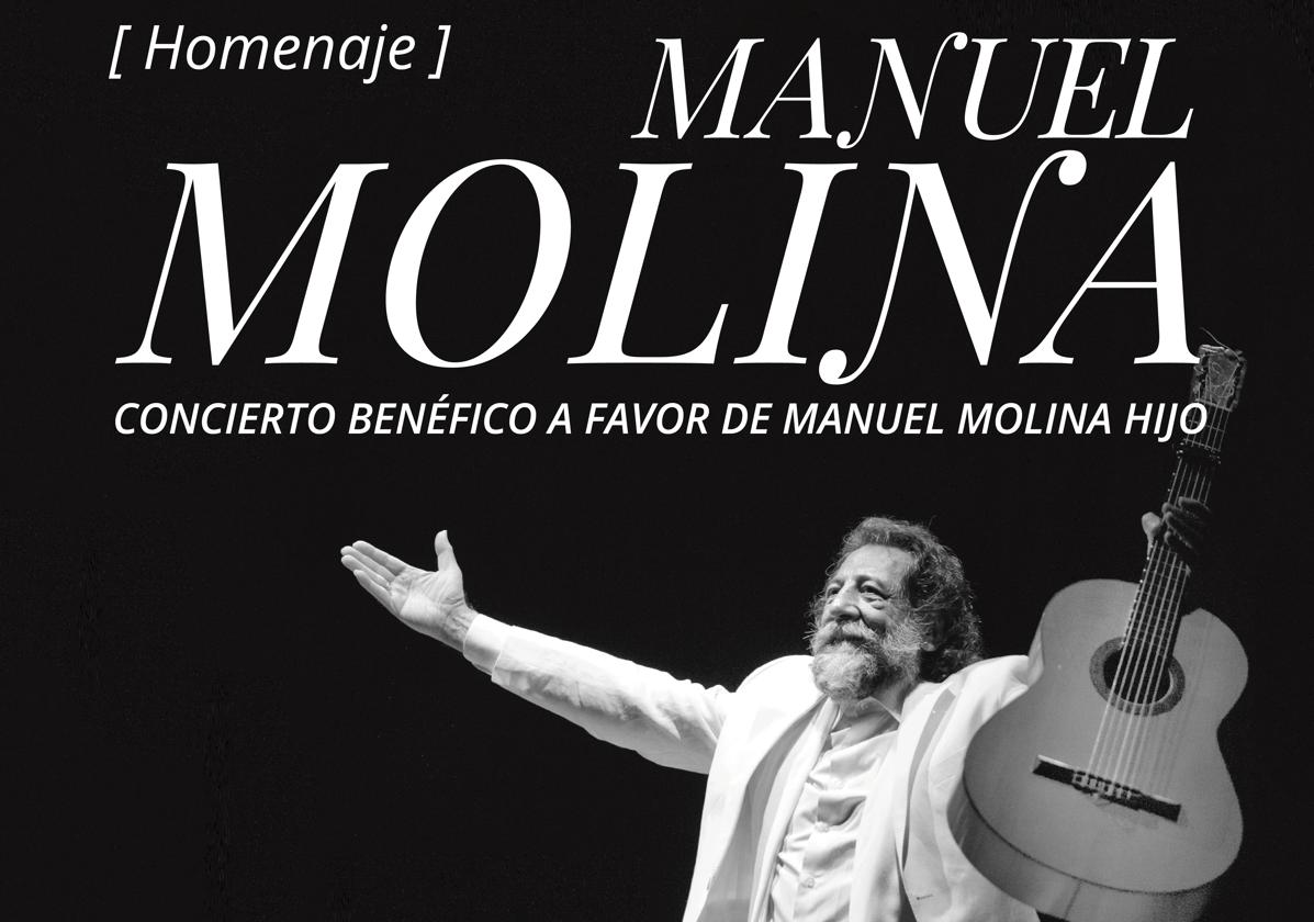 Cartel del concierto benéfico y homenaje a Manuel Molina