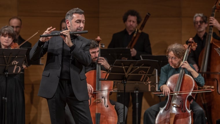 Rafael Ruibérriz ha estrenado una flauta en este concierto