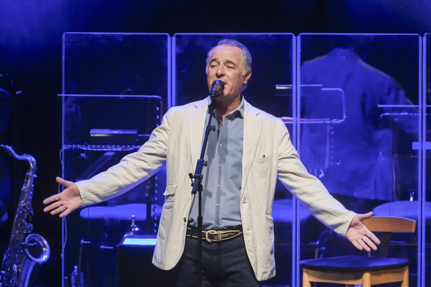 José Manuel Soto durante su concierto en el teatro de la Maestranza de Sevilla 