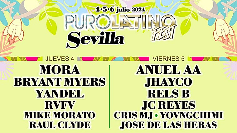 Cartel del Puro Latino Fest 2024 para los días 4 y 5 de julio