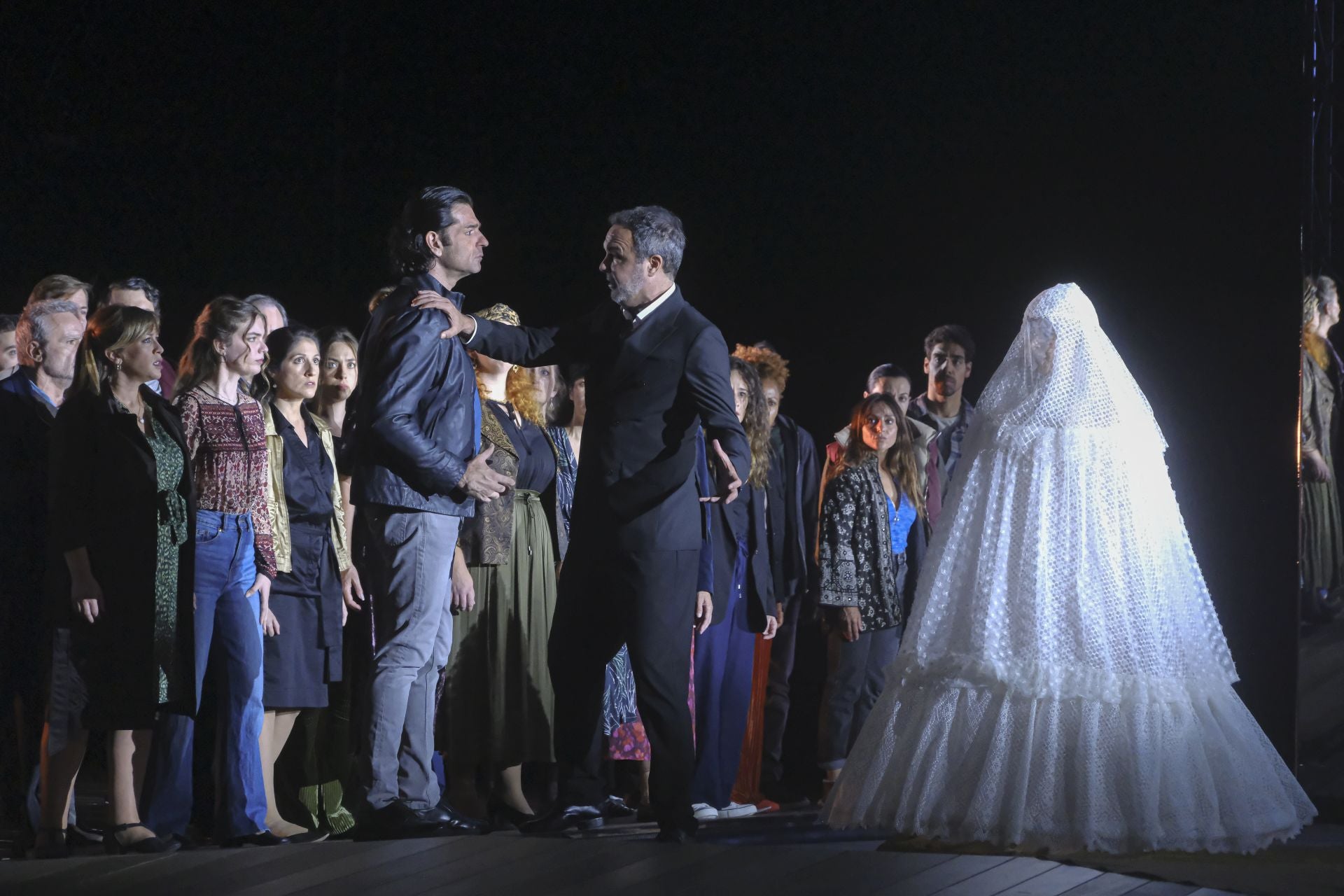 Ensayo de la ópera 'Nabucco' en el teatro de la Maestranza de Sevilla 