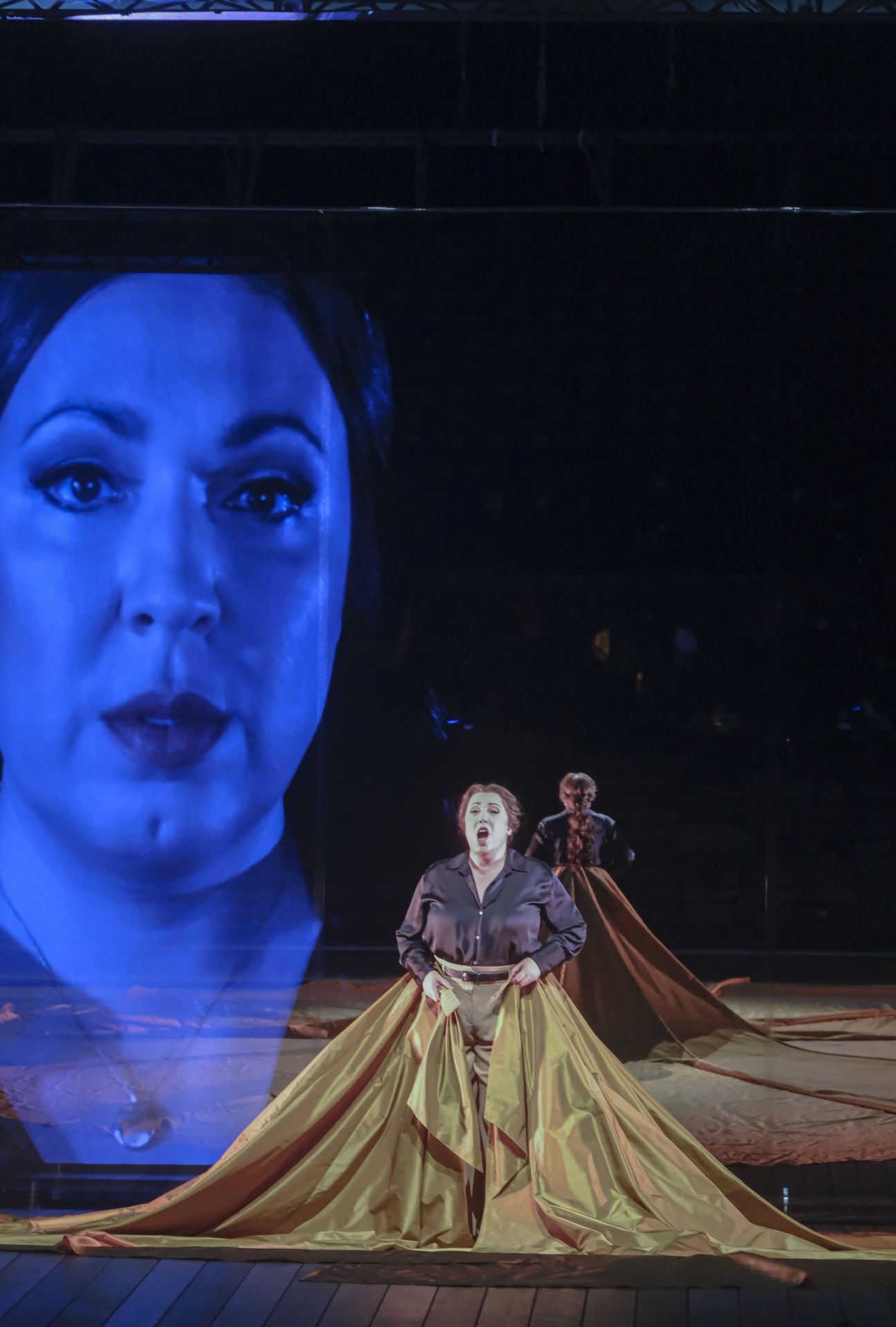 Ensayo de la ópera 'Nabucco' en el teatro de la Maestranza de Sevilla 