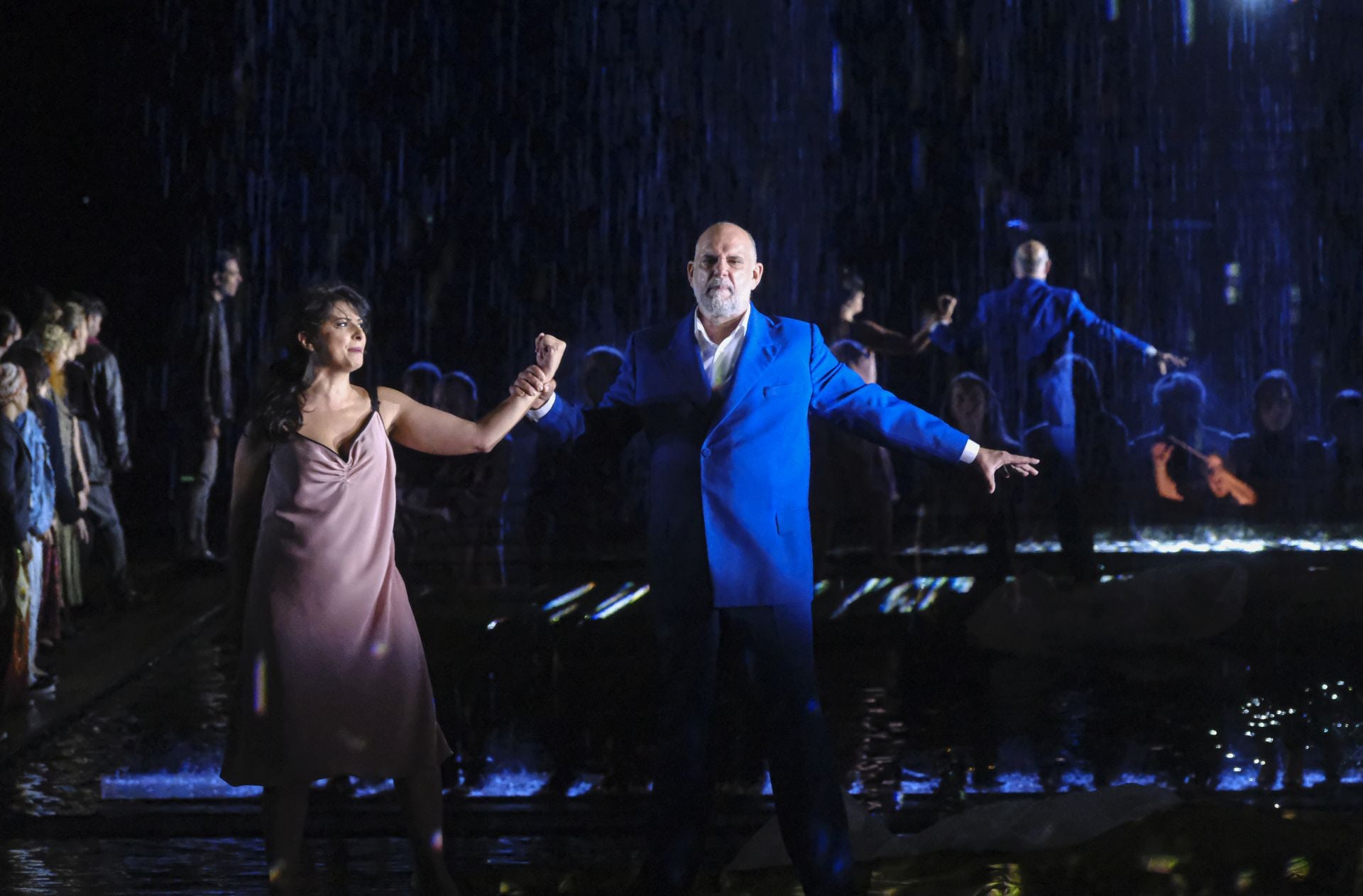 Ensayo de la ópera 'Nabucco' en el teatro de la Maestranza de Sevilla 