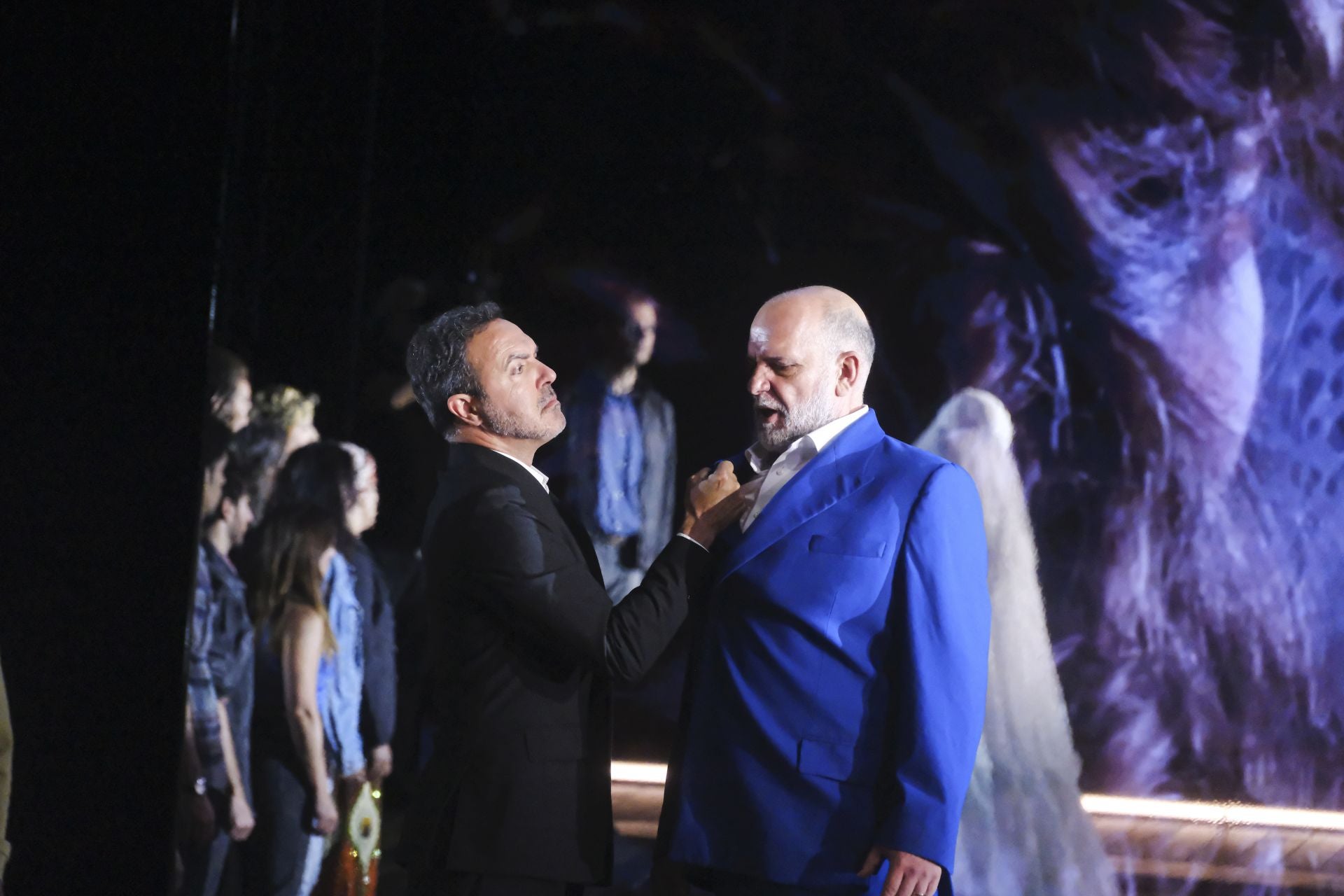 Ensayo de la ópera 'Nabucco' en el teatro de la Maestranza de Sevilla 