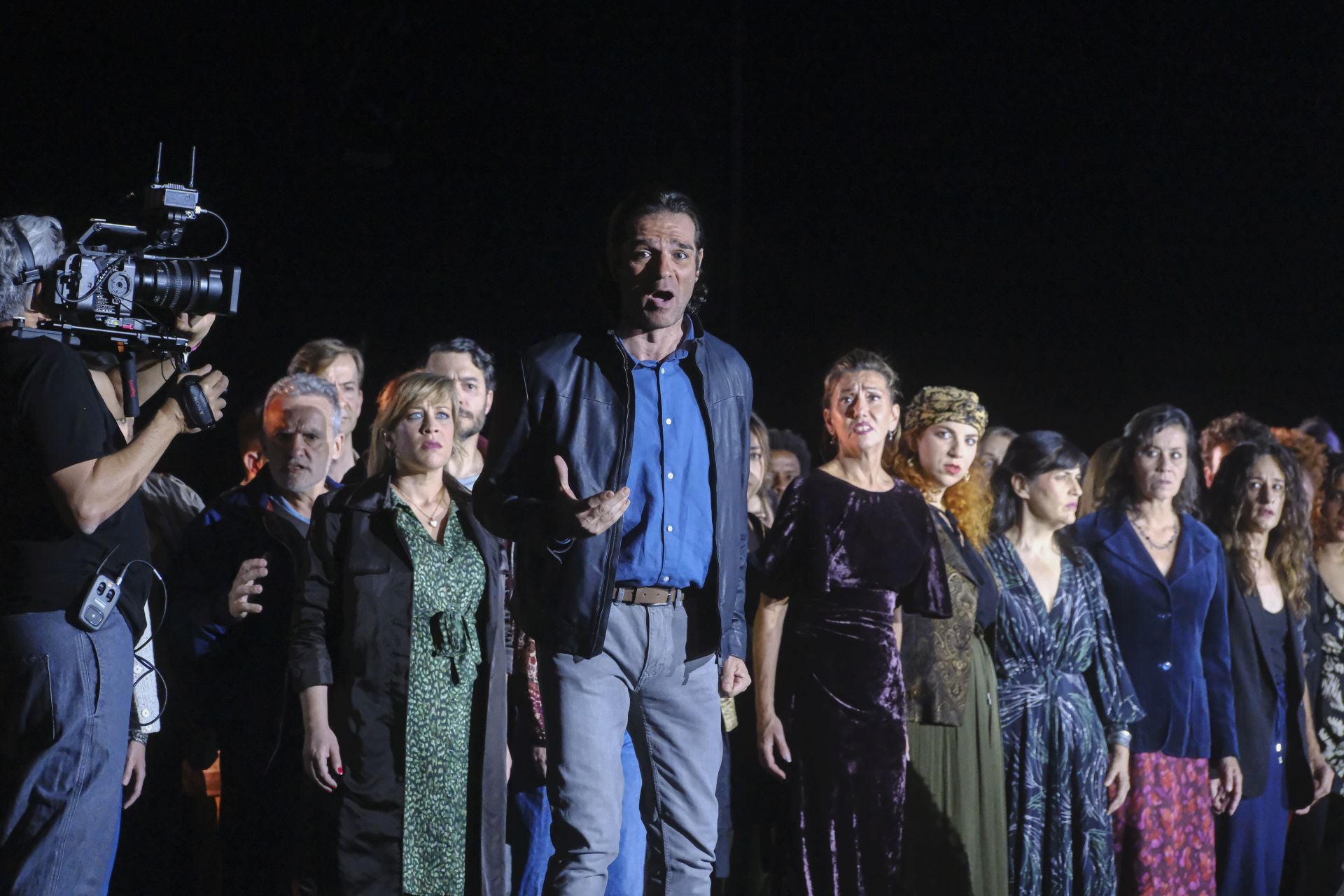 Ensayo de la ópera 'Nabucco' en el teatro de la Maestranza de Sevilla 