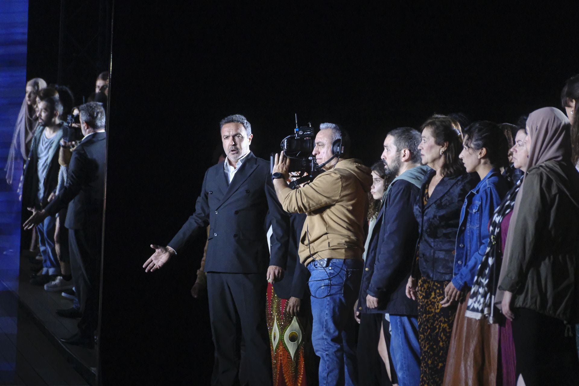 Ensayo de la ópera 'Nabucco' en el teatro de la Maestranza de Sevilla 