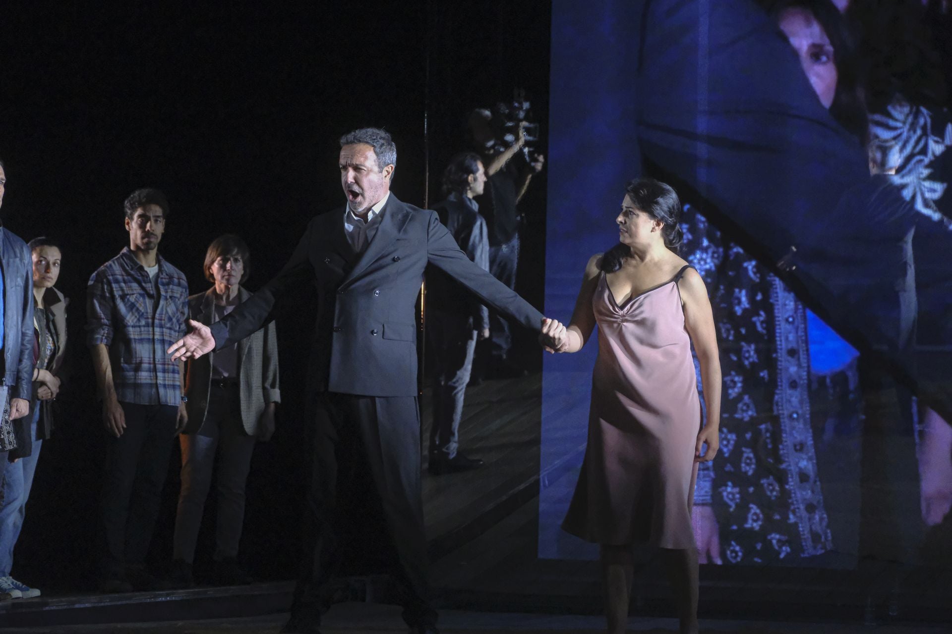 Ensayo de la ópera 'Nabucco' en el teatro de la Maestranza de Sevilla 