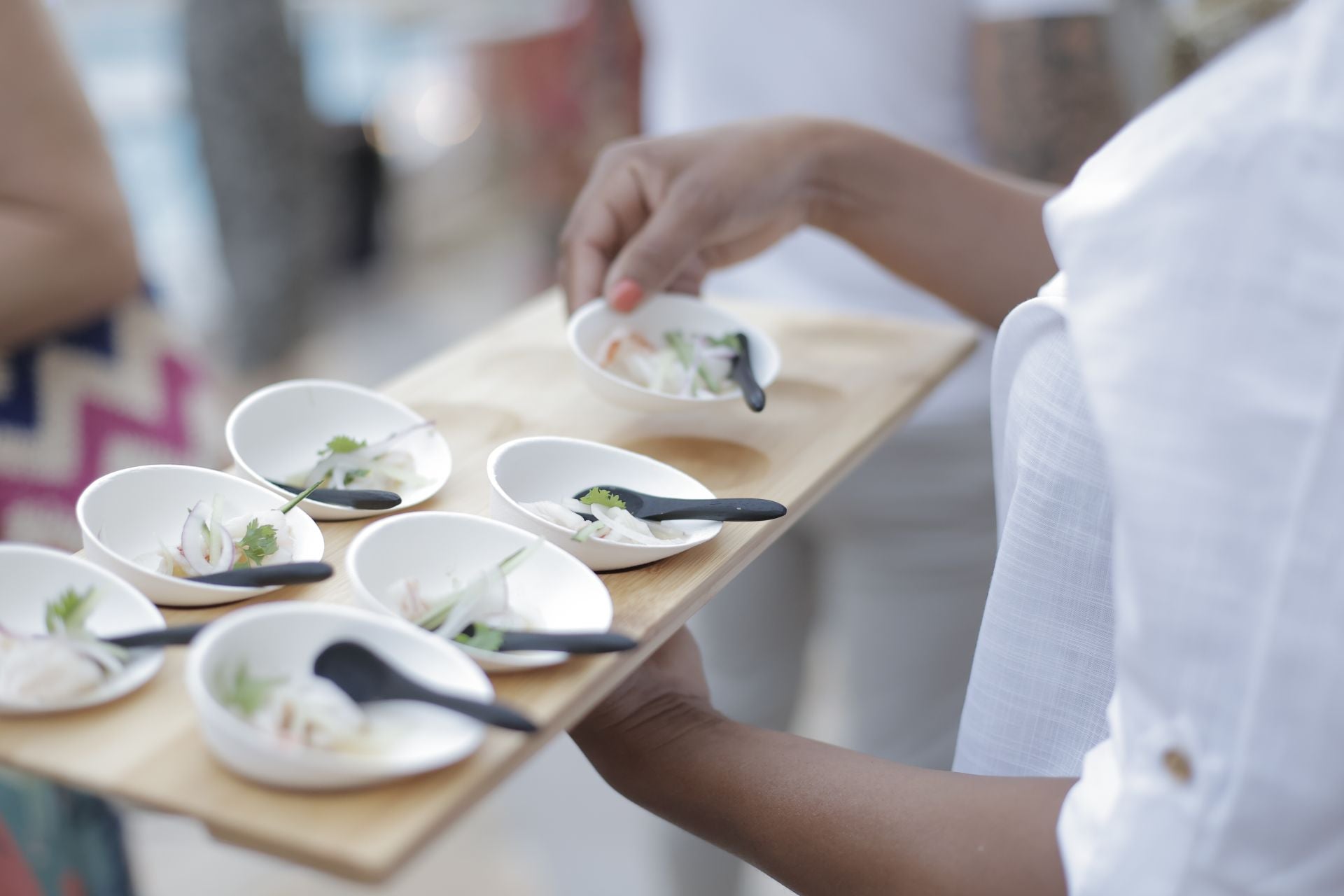 Aperitivos que se sirvieron en la fiesta de inauguración