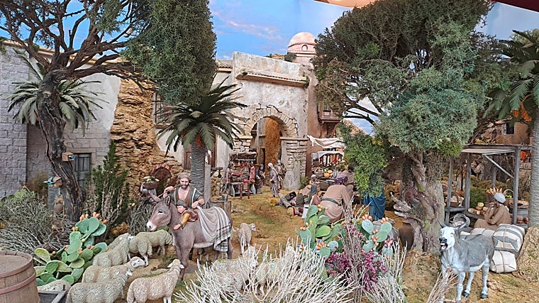 Escena del belén del Centro Comercial Torre Sevilla