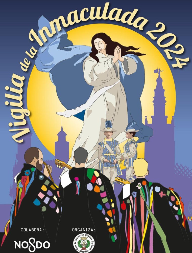 Cartel de la vigilia de la Inmaculada 2024