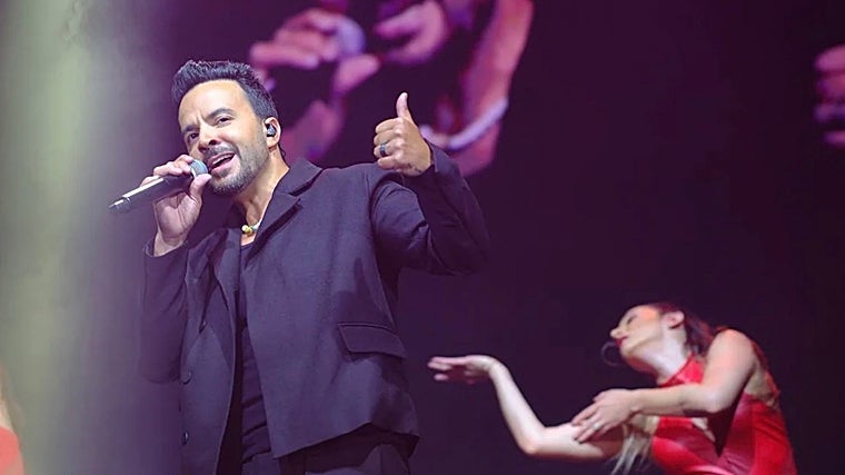 El artista Luis Fonsi en concierto