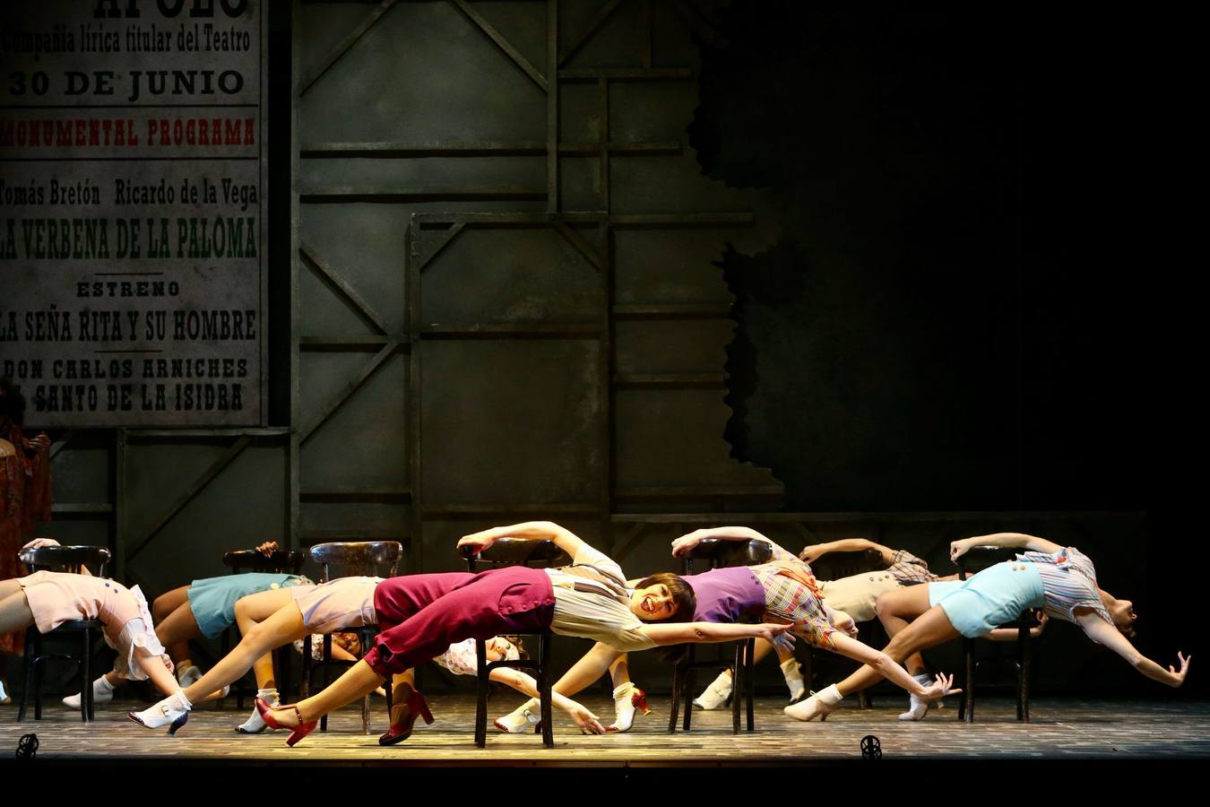 Momento del ensayo previo al estreno en el Maestranza de la zarzuela 'La verbena de la Paloma'