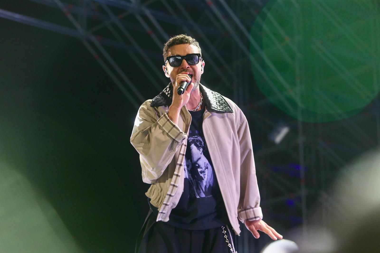 Un momento del concierto inaugural del Icónica Santalucía Sevilla Fest 2025, con Justin Timberlake 