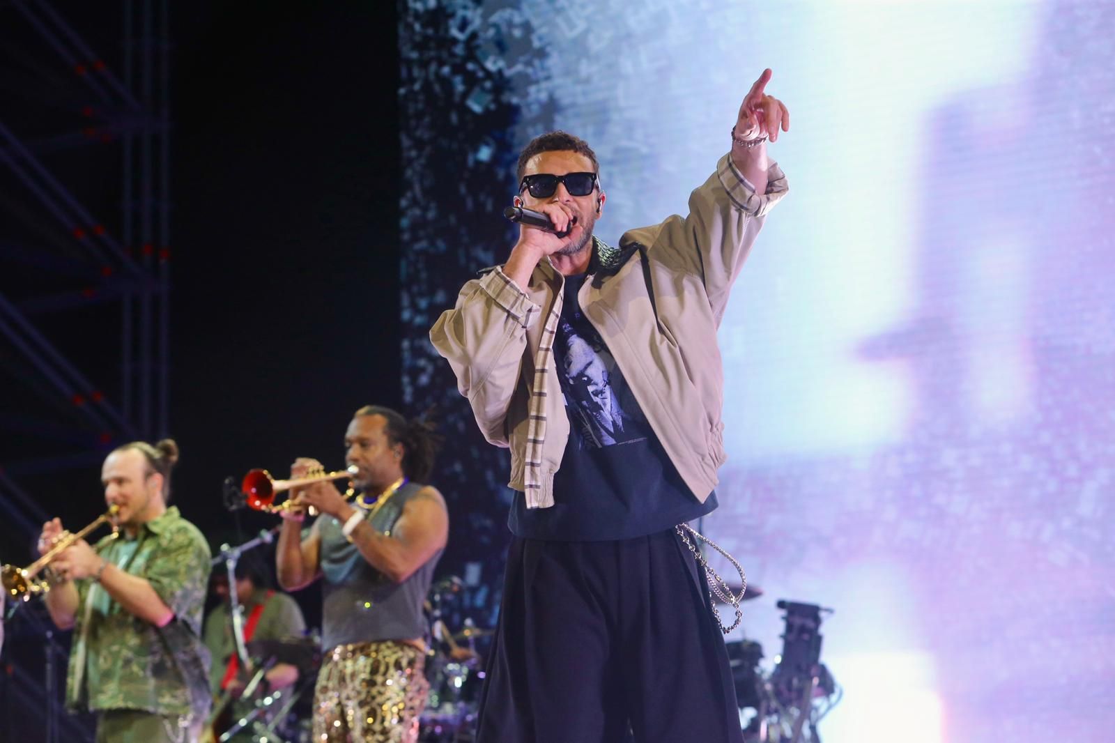 Un momento del concierto inaugural del Icónica Santalucía Sevilla Fest 2025, con Justin Timberlake 