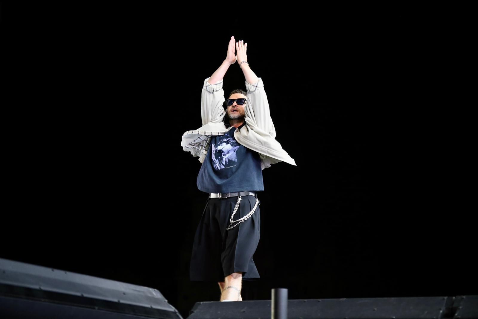 Un momento del concierto inaugural del Icónica Santalucía Sevilla Fest 2025, con Justin Timberlake 