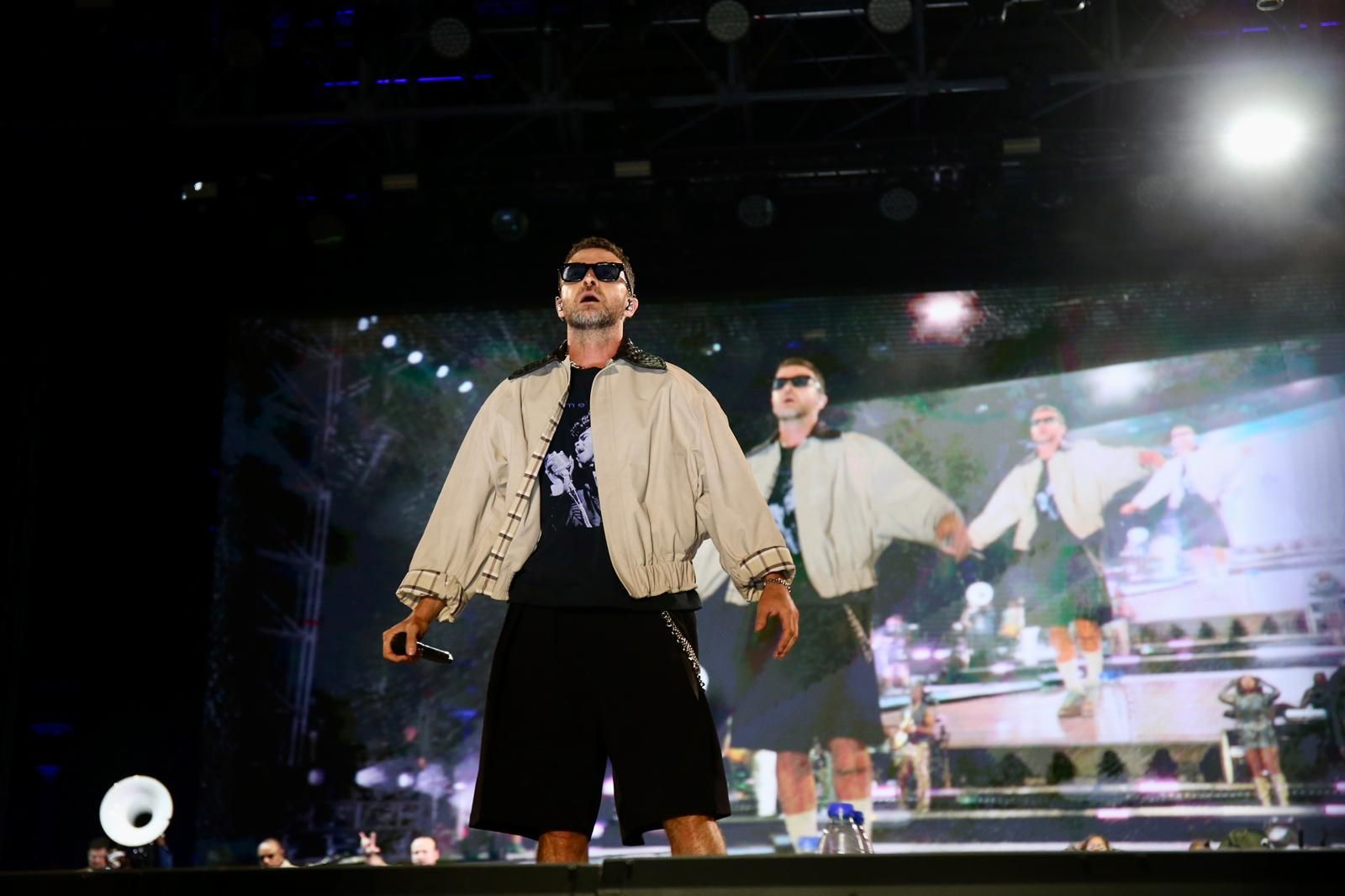 Un momento del concierto inaugural del Icónica Santalucía Sevilla Fest 2025, con Justin Timberlake 