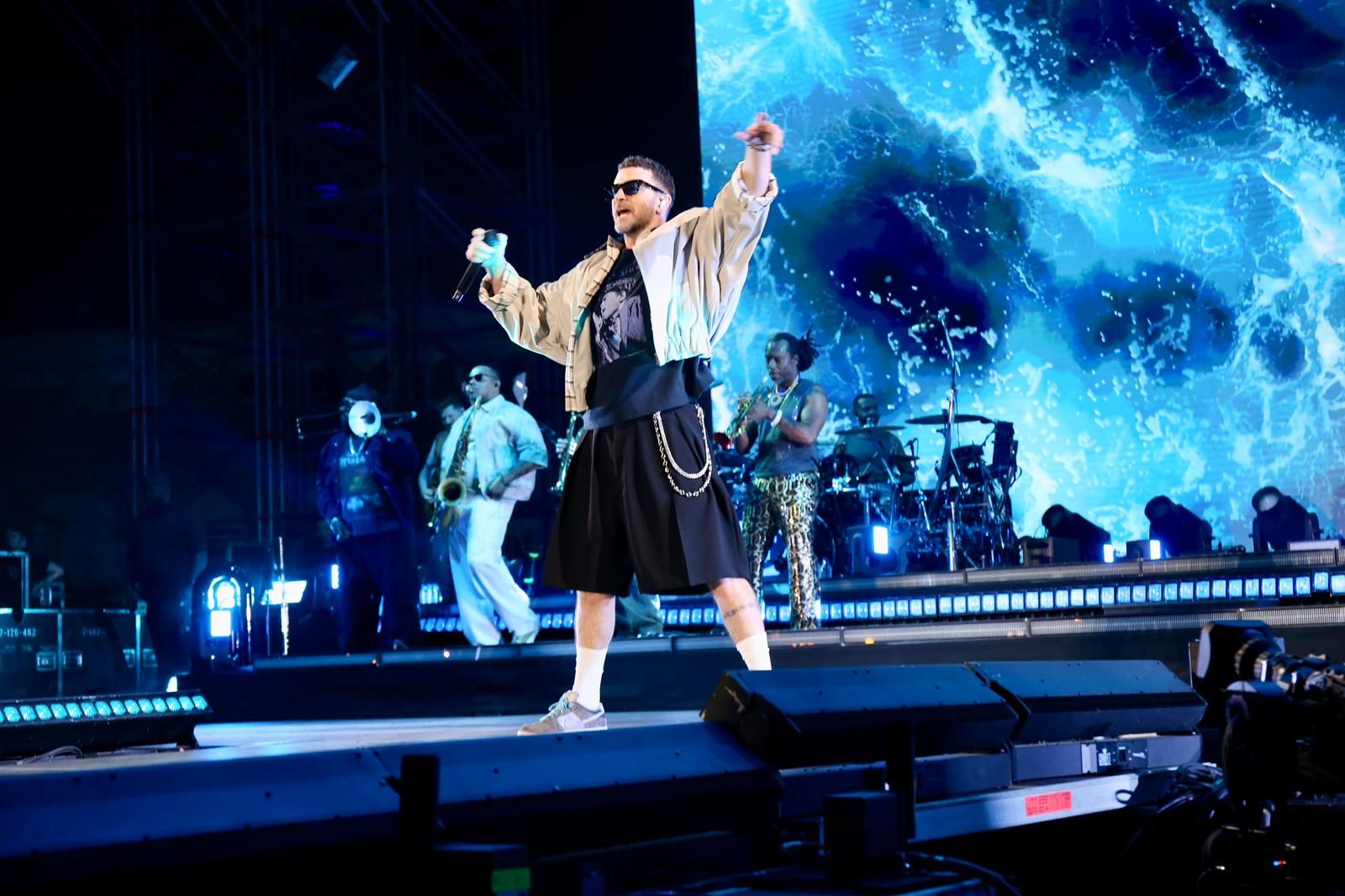 Un momento del concierto inaugural del Icónica Santalucía Sevilla Fest 2025, con Justin Timberlake 