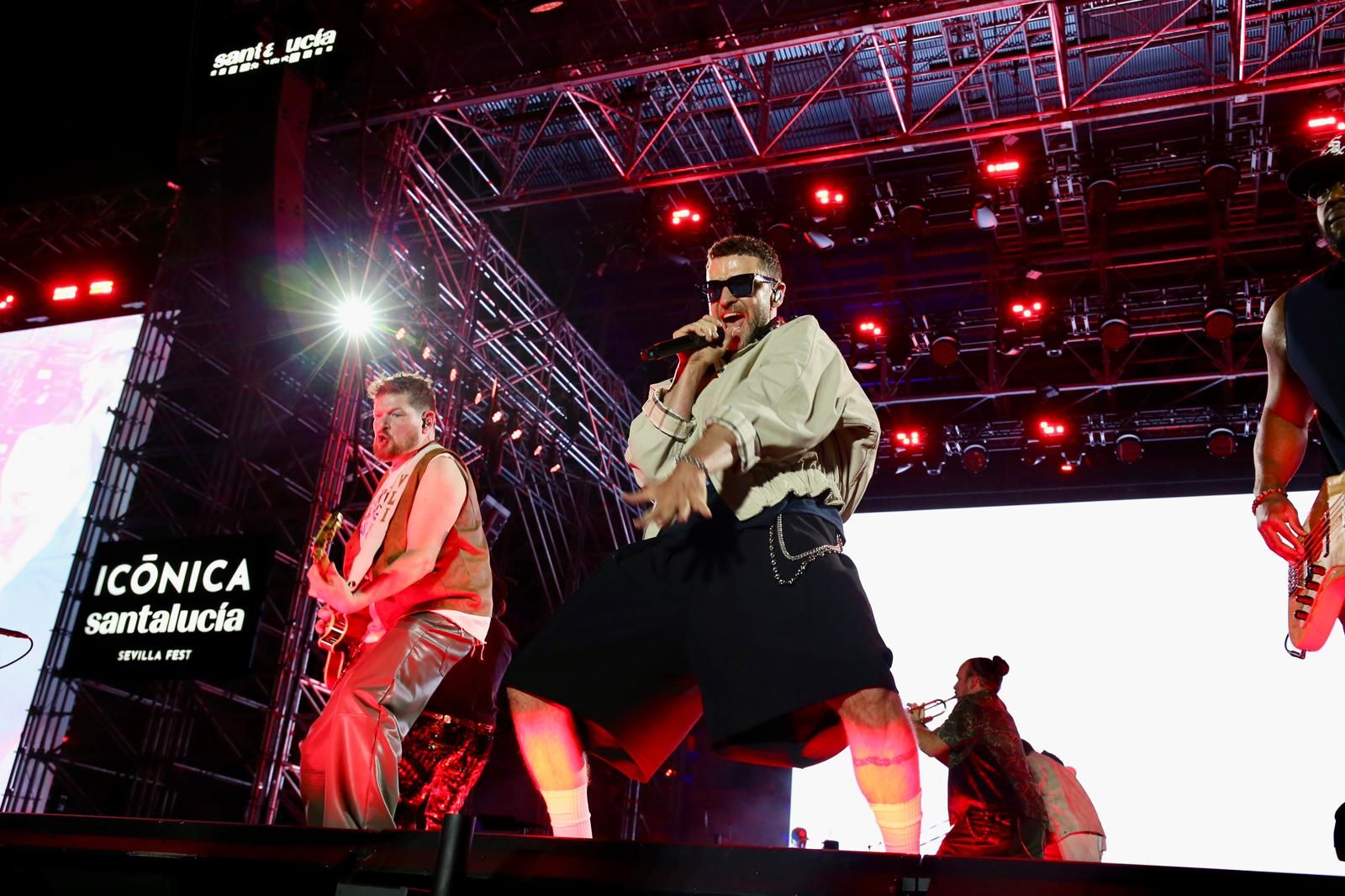 Un momento del concierto inaugural del Icónica Santalucía Sevilla Fest 2025, con Justin Timberlake 