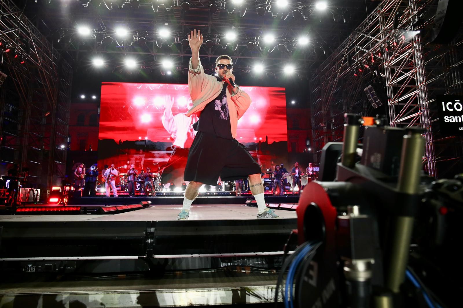 Un momento del concierto inaugural del Icónica Santalucía Sevilla Fest 2025, con Justin Timberlake 