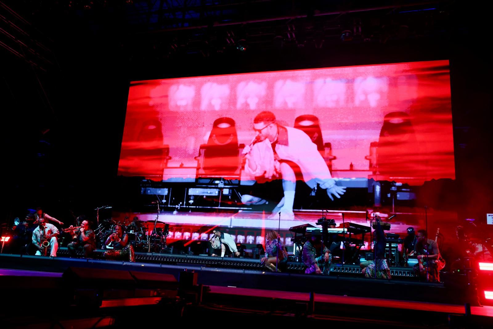 Un momento del concierto inaugural del Icónica Santalucía Sevilla Fest 2025, con Justin Timberlake 