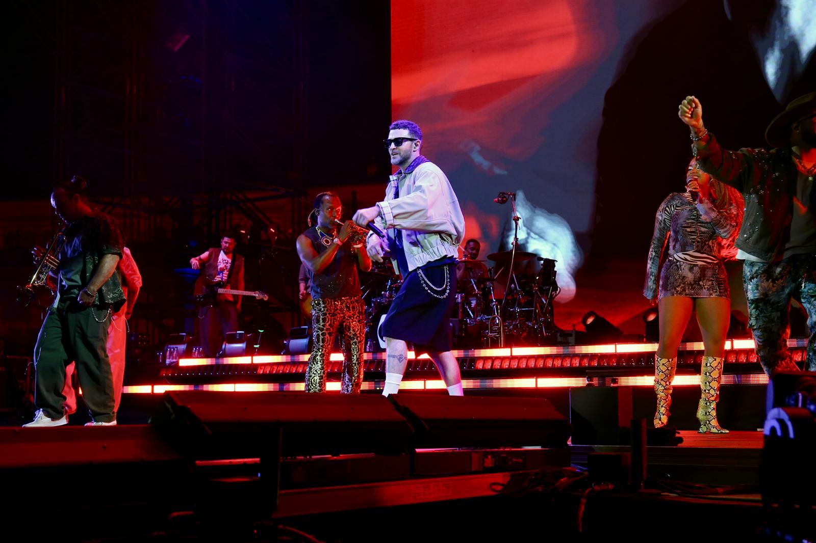 Un momento del concierto inaugural del Icónica Santalucía Sevilla Fest 2025, con Justin Timberlake 