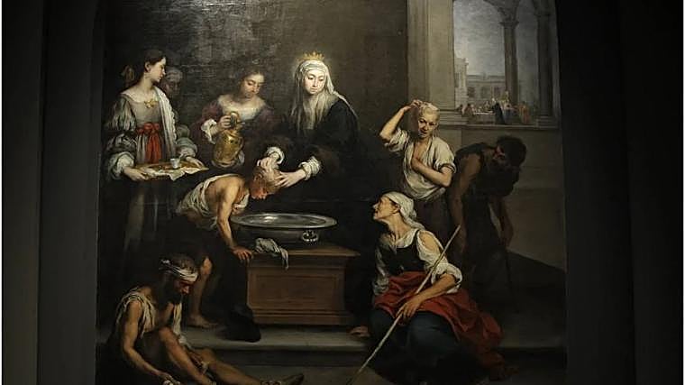 'Santa Isabel de Hungría curando a los tiñosos' de Murillo