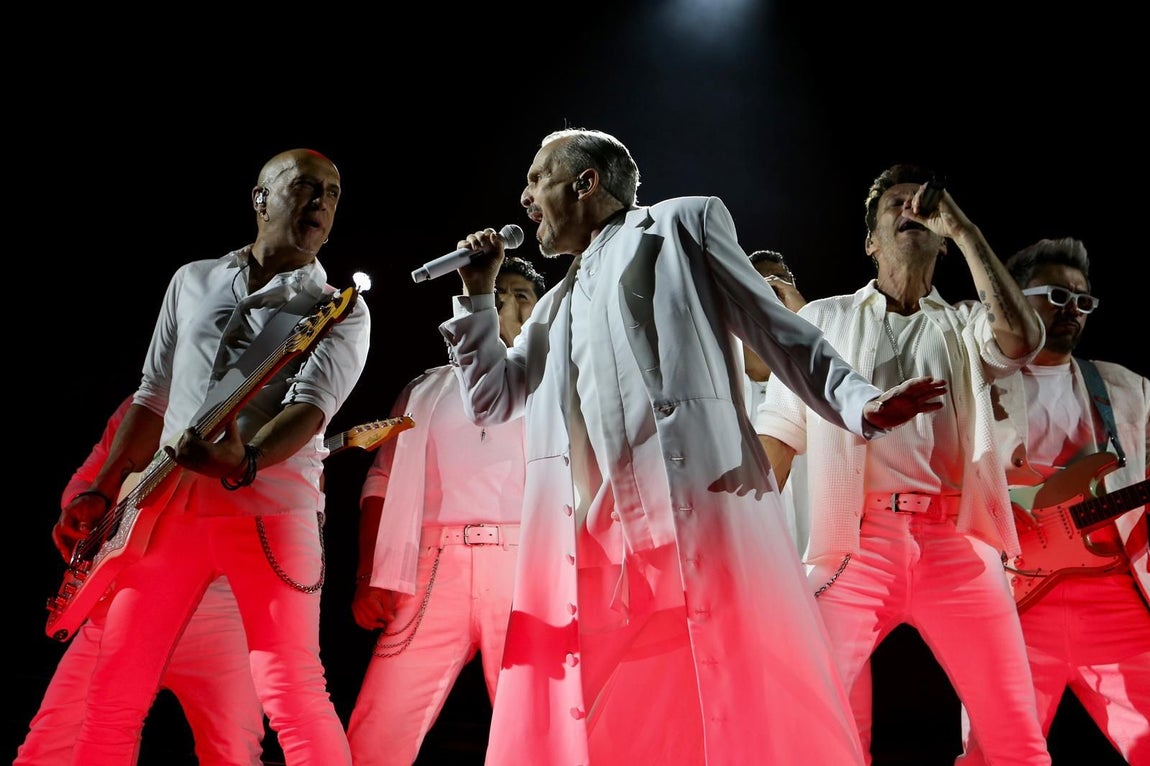 Concierto de Miguel Bosé en la Plaza de España